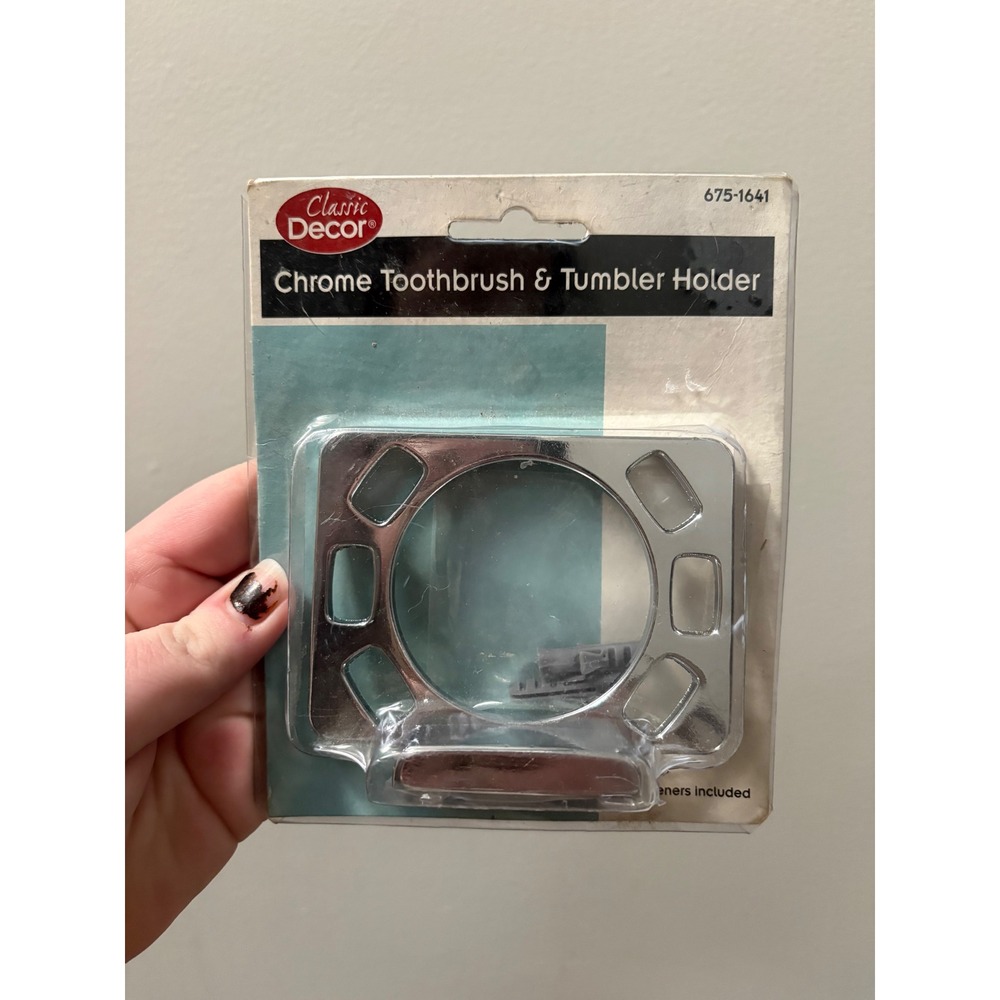 Classic Decor Chrome‎ Toothbrush Tumbler Holder Wall Mount 675 1641